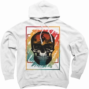 Design By Humans Unisex Skull Rider Vintage Skeleton by Punsalan Pullover Hoodie - -