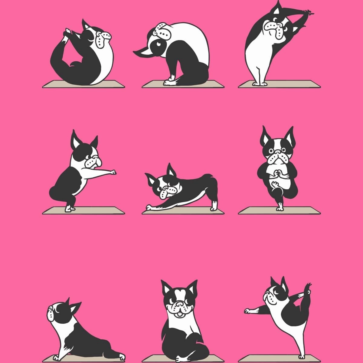 Design By Humans Women's Boston Terriers Yoga by huebucket Racerback Tank Top - -
