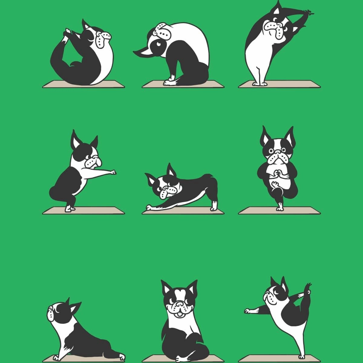 Design By Humans Women's Boston Terriers Yoga by huebucket Racerback Tank Top - -