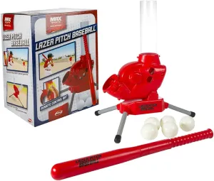 Diggin Lazer Pitch Radio Control Baseball Pitching Machine. Kids Batting Practice Throwing Trainer (10007)