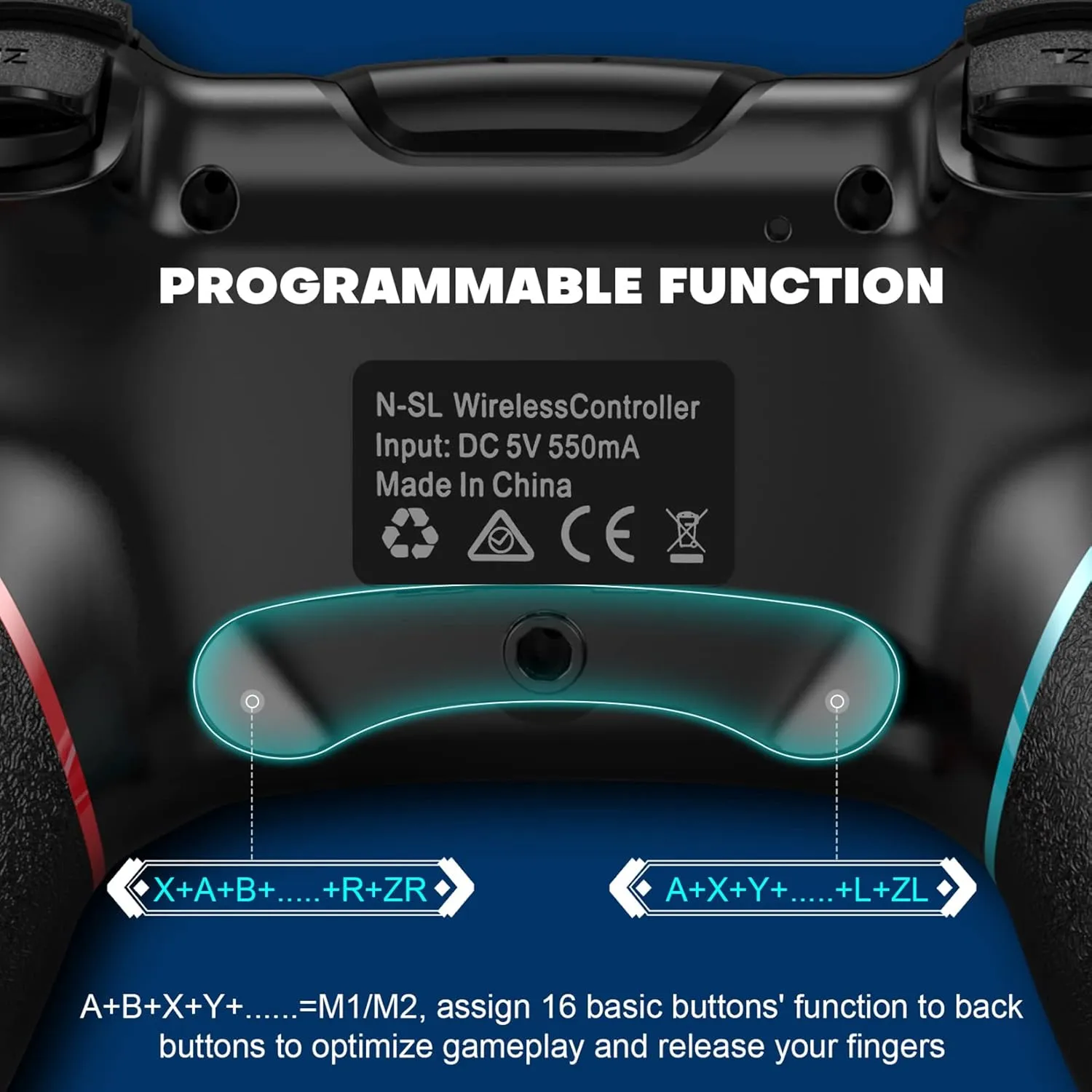 Diswoe Switch Controller, Wireless Pro Controller for Switch/Switch Lite/Switch OLED, Switch Remote Gamepad with Joystick, Adjustable Turbo Vibration with Programmable Function - Black