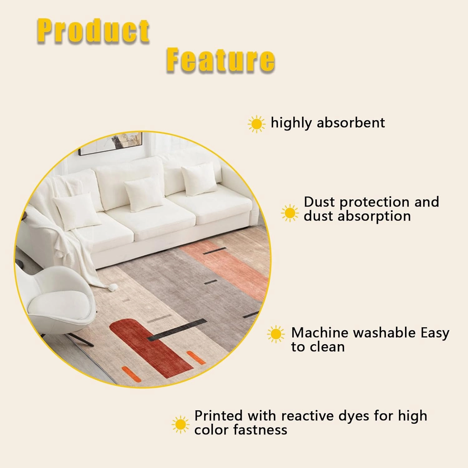 Dream Crystal Shoes Large Area Rug 6x9ft Fantasy High Heels Washable Area Rugs for Living Room Bedroom Rug Decorative Carpet, for Dining Room Dormitory Washable Rugs