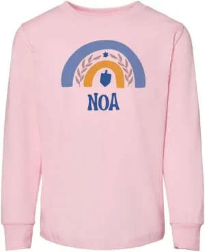 Dreidel Noa Toddler Kids Long Sleeve T-Shirt
