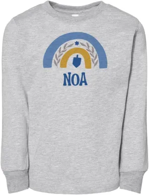 Dreidel Noa Toddler Kids Long Sleeve T-Shirt