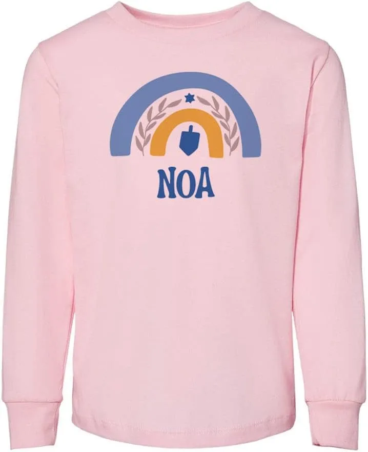 Dreidel Noa Toddler Kids Long Sleeve T-Shirt