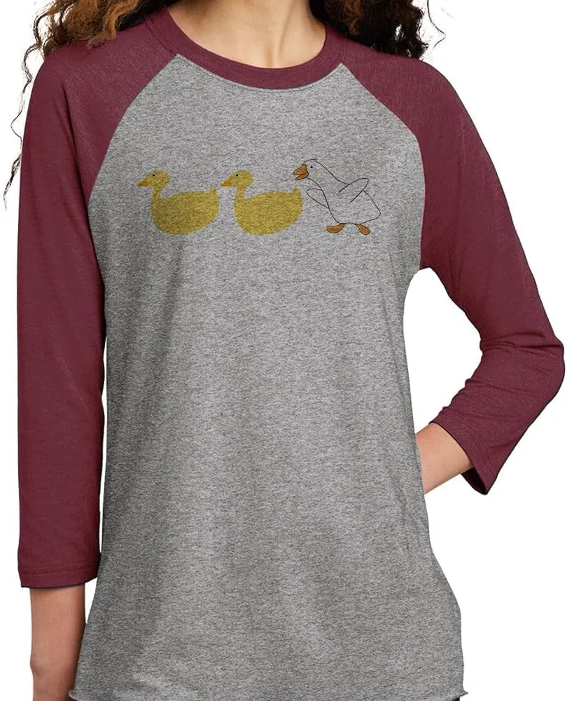 Duck Duck Goose Three-Quarter Raglan Sleeve Baseball Shirt Unisex