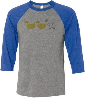 Duck Duck Goose Three-Quarter Raglan Sleeve Baseball Shirt Unisex