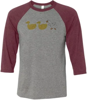 Duck Duck Goose Three-Quarter Raglan Sleeve Baseball Shirt Unisex