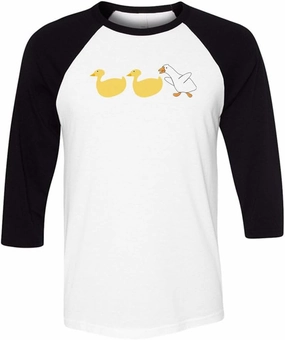 Duck Duck Goose Three-Quarter Raglan Sleeve Baseball Shirt Unisex