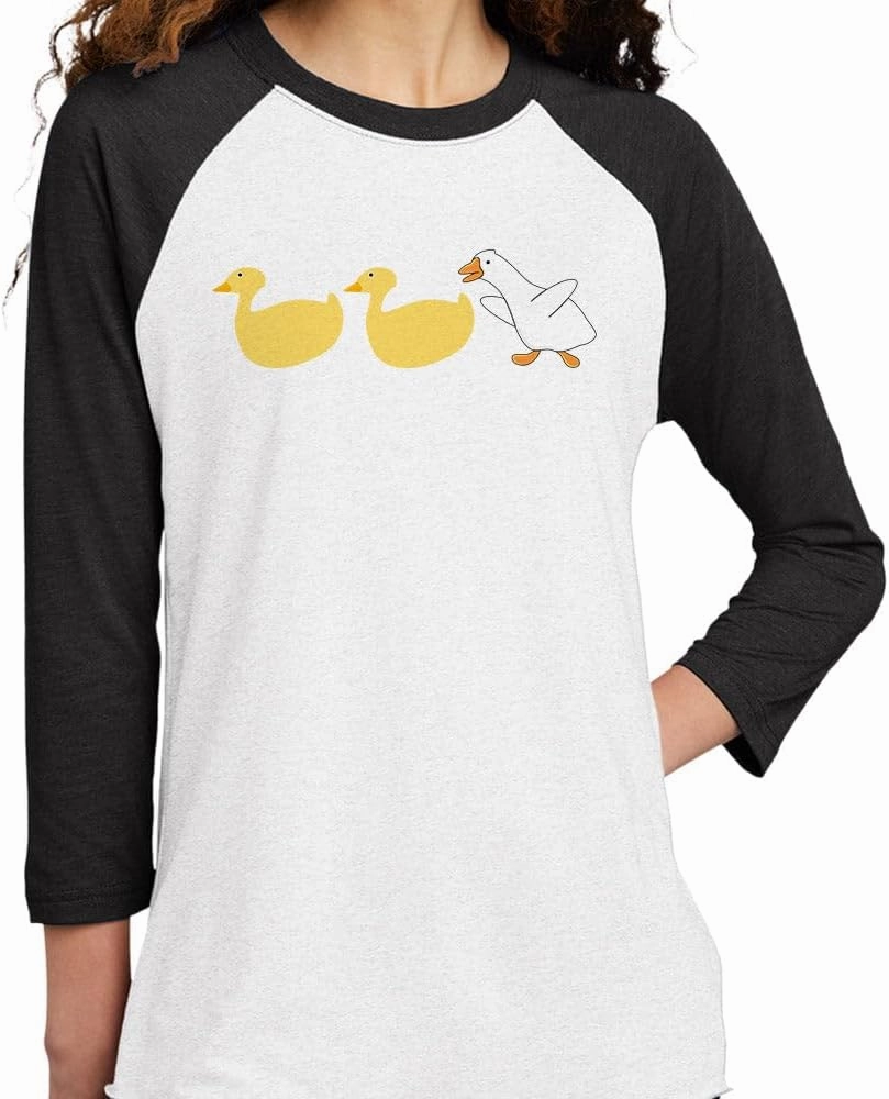 Duck Duck Goose Three-Quarter Raglan Sleeve Baseball Shirt Unisex