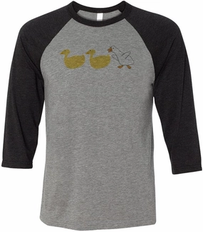 Duck Duck Goose Three-Quarter Raglan Sleeve Baseball Shirt Unisex