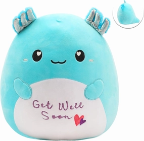 Easfan 13'' Get Well Soon Axolotl Plush Pillow Soft Cute Salamander Plush Get Well Soon Gifts for Kids Patient Feel Better for Women Men
