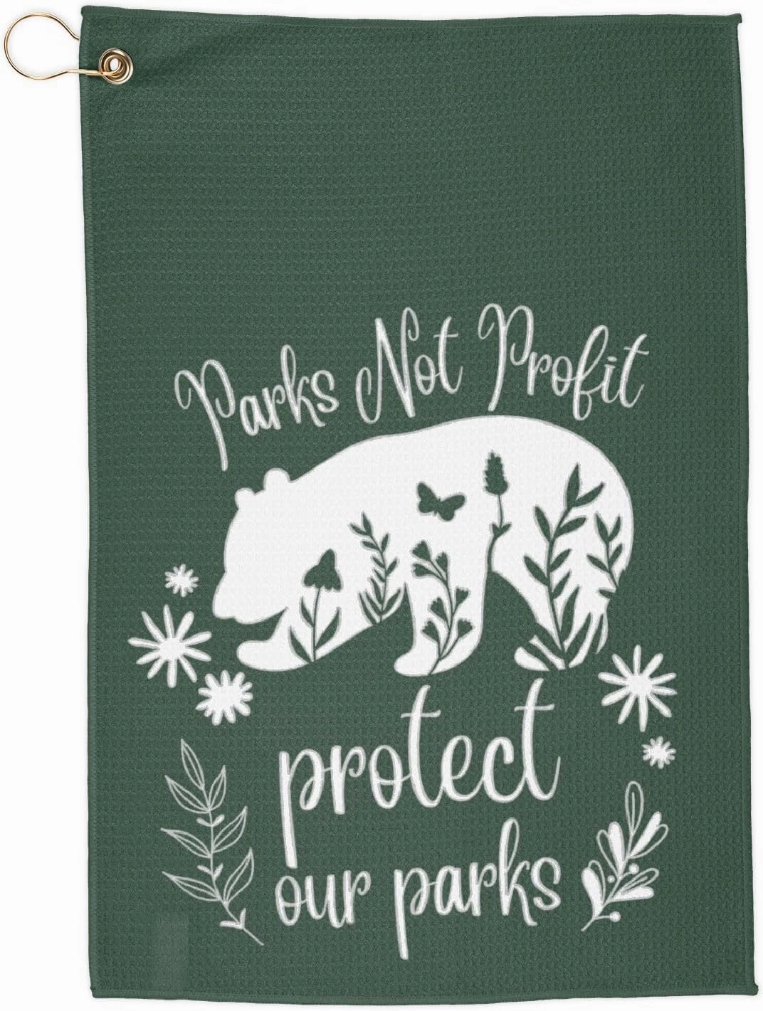Eco-Friendly Golf Towels - Parks Not Profit, Protect Our Parks, Nature Lover Gift, Golf Accessories, Sustainable Golf Gear