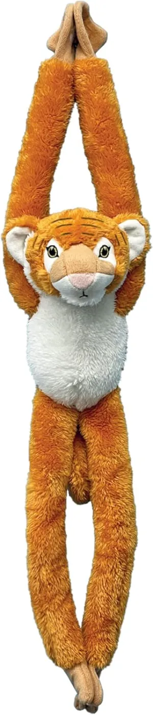 EcoBuddiez Tree Huggers - Tiger from Deluxebase. 72cm Hanging Soft Toy Made from Recycled Plastic Bottles. Eco-Friendly Soft and Cuddly Plush Toy and Perfect Cuddly Gift for Kids.