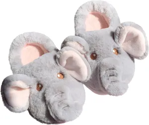 Elephant Cotton Slippers - Women's Fashionable and Cute Warm Plush Slip-Ons