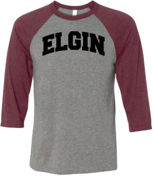 Elgin Collegiate Three-Quarter Raglan Sleeve Baseball Shirt Unisex