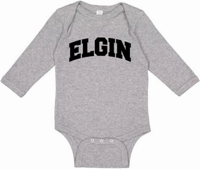Elgin Collegiate Long Sleeve Baby Infant Bodysuit