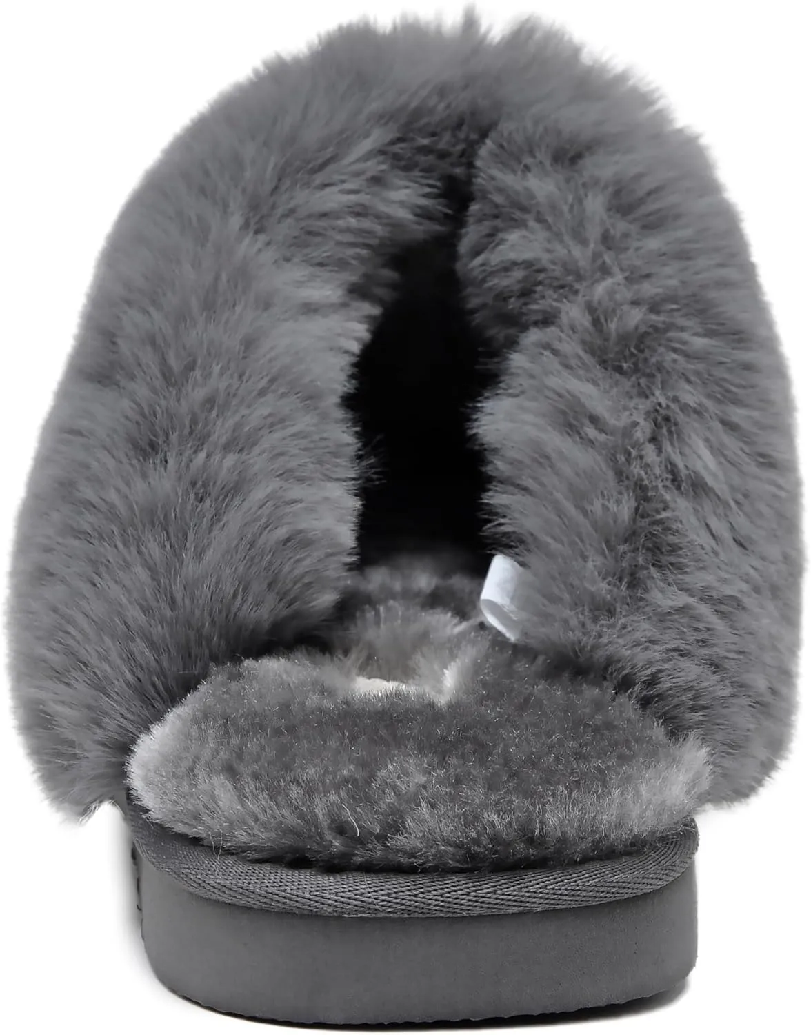 Emma Women's Winter Fur Slippers Genuine Suede Fluffy Faux Fur Memory Foam Cushion, Indoor and Outdoor