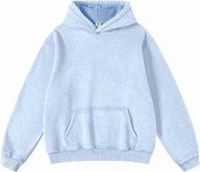FAIABLE Mens Hoodies Pullover Oversized Hoodie Wash Plush Cotton Hooded Sweatshirt Vintage Heavyweight Hoodie Men Streetwear