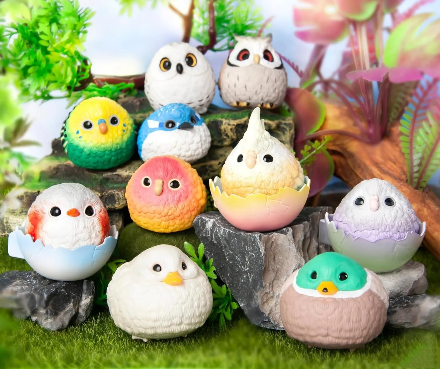 Fat Bird Fairy Tale Town Series 8PCs Cute Figures Collectible Toys Birthday Gift