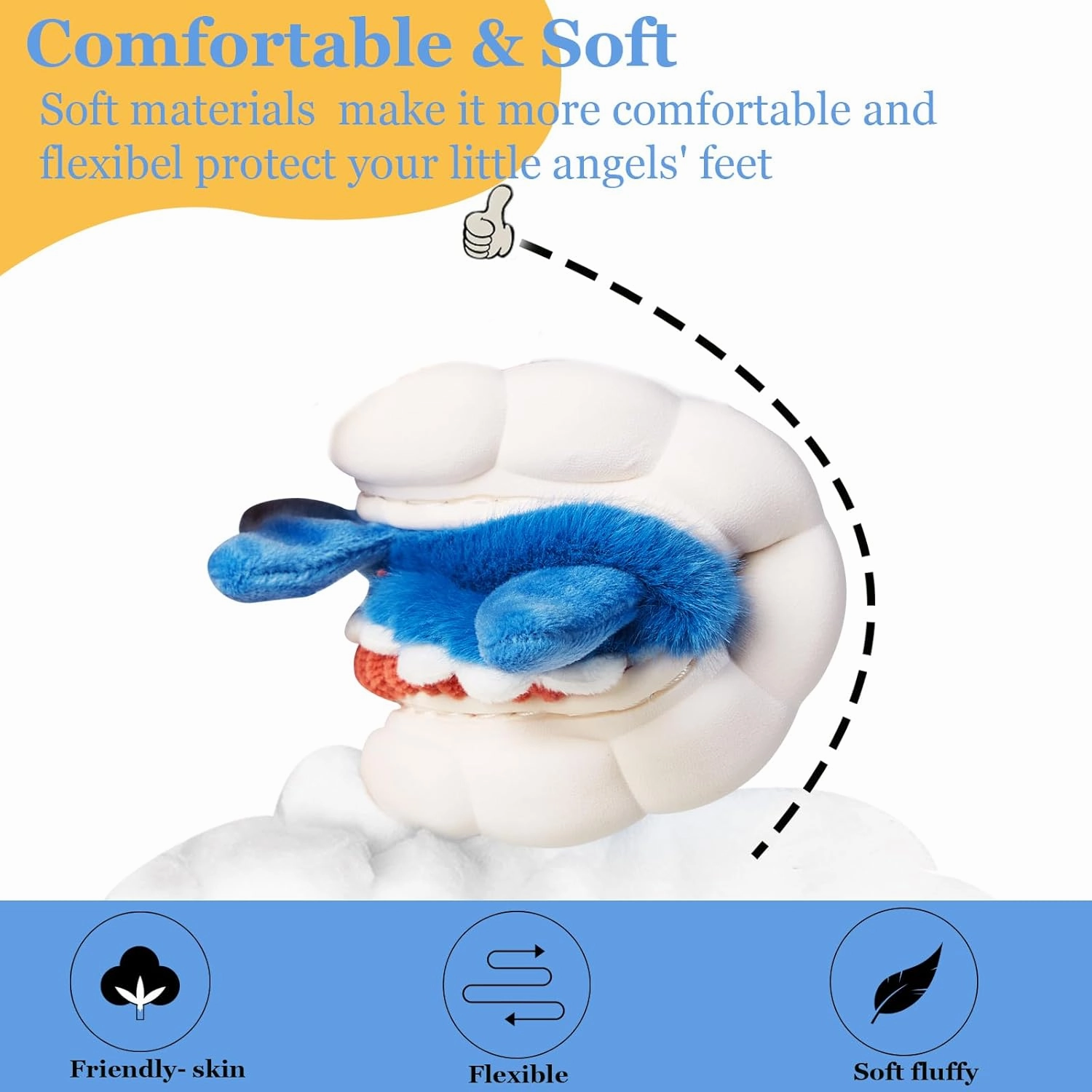 Fiedaz Boys Girls Shark Slippers for Toddler Kids - Cute Plush Warm Non-Slip Indoor Bedroom Winter Shoes