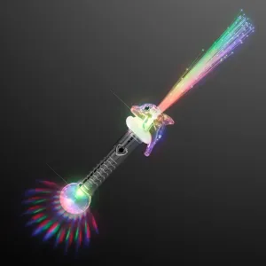 FlashingBlinkyLights Light Up Dolphin Fiber Optic Toy Wand with Prismatic Light Ball