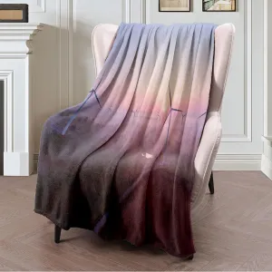 Fleece Plush Throw Blanket for WomenAerial View Wind Windmill Turbine Sunrise Technology Mountain Friendly Forested Industrial Nature Blanket Soft Fuzzy Bed Blanket for Couch Sofa 50 x 60 Inches