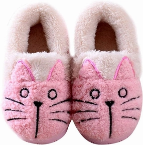 GaraTia Women/Kids Family Cute Cat Warm House Slippers Booties