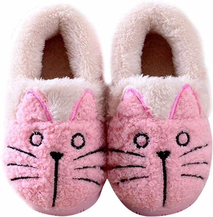 GaraTia Women/Kids Family Cute Cat Warm House Slippers Booties