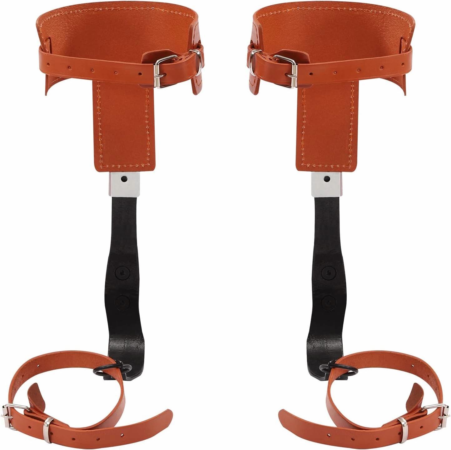 Gdrasuya10 Tree Climbing Spikes Steel Climbing Trees Gear Multi-Functional Climbing Equipment with Safety Belt Ankle Foot Straps for Outdoor Jungle Fruit Picking(Adjustable Length16.14-18.5")