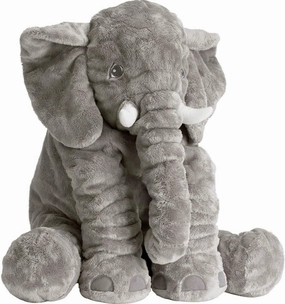 Giant Elephant Stuffed Animals Oversized 24 Inch Large Stuffed Elephant Pillow Toy Gray Gifts for Kids Girlfriend Home Decor