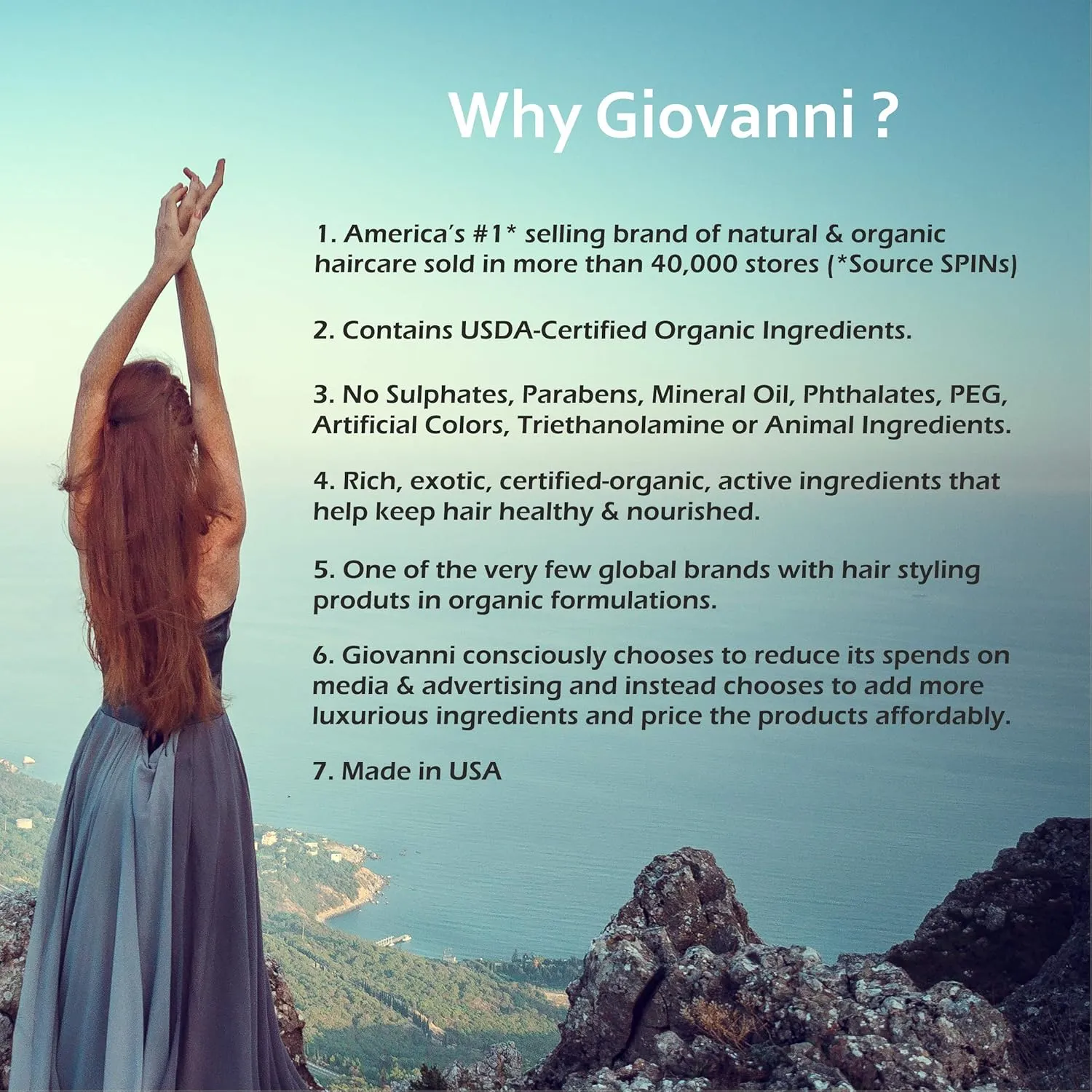 GIOVANNI L.A. Hold Hair Spritz - Maximum Hold Styling Spray, Lightweight, Lauryl & Laureth Sulfate Free - 5 oz (Pack of 3)