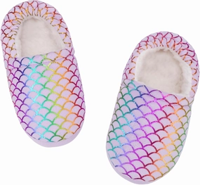 Girls Mermaid Princess Glitter House Slippers No-Slip Memory Foam Slippers for Kids (Little Kid/Big Kid)