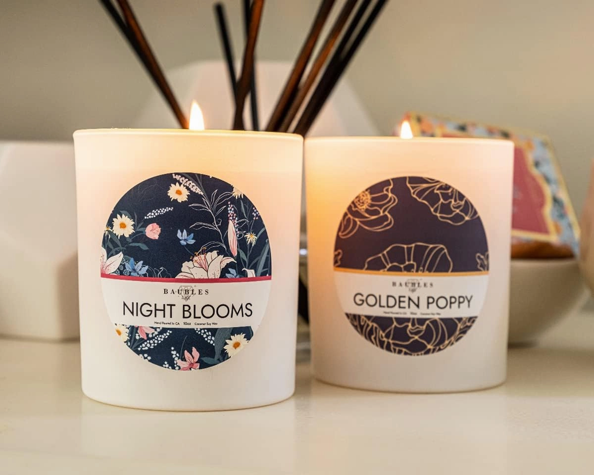 Golden Poppy Signature (Lemon Head   Tropical Hibiscus Blooms Scented) 10 oz Candle with Surprise Jewelry | Blooming Garden Collection