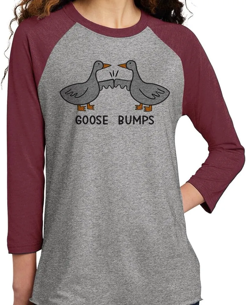 Goose Bumps Three-Quarter Raglan Sleeve Baseball Shirt Unisex