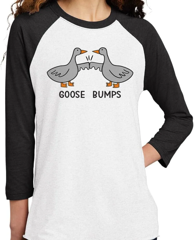 Goose Bumps Three-Quarter Raglan Sleeve Baseball Shirt Unisex