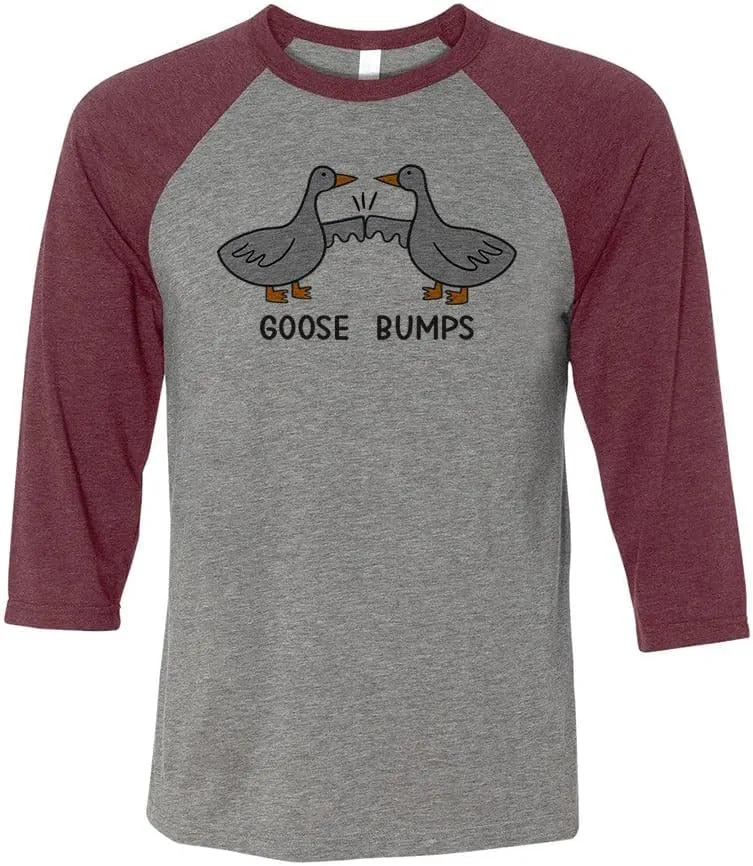 Goose Bumps Three-Quarter Raglan Sleeve Baseball Shirt Unisex