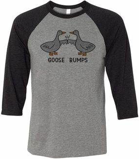 Goose Bumps Three-Quarter Raglan Sleeve Baseball Shirt Unisex