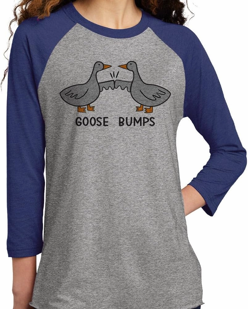 Goose Bumps Three-Quarter Raglan Sleeve Baseball Shirt Unisex