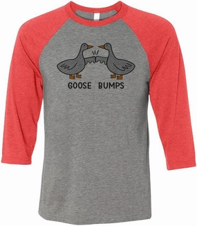 Goose Bumps Three-Quarter Raglan Sleeve Baseball Shirt Unisex