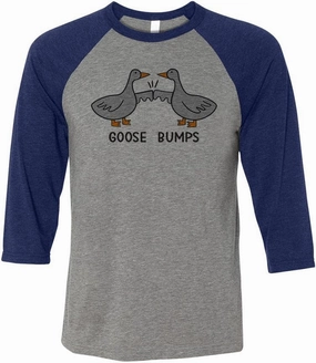 Goose Bumps Three-Quarter Raglan Sleeve Baseball Shirt Unisex