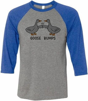 Goose Bumps Three-Quarter Raglan Sleeve Baseball Shirt Unisex