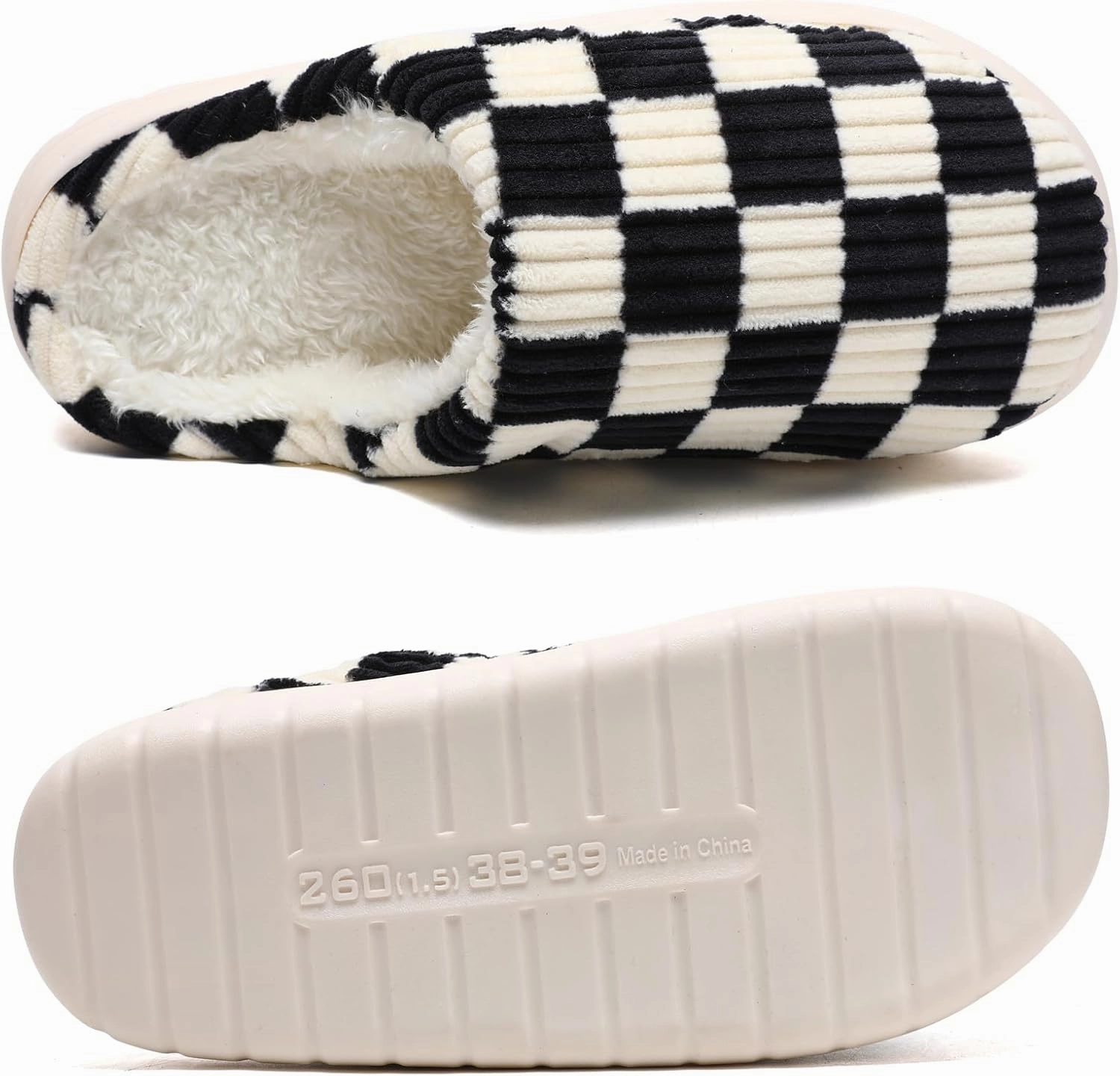 Guyarns House Slippers for Women & Men - Fuzzy, Casual Indoor/Outdoor Shoes with Memory Foam & Faux Fur Lining