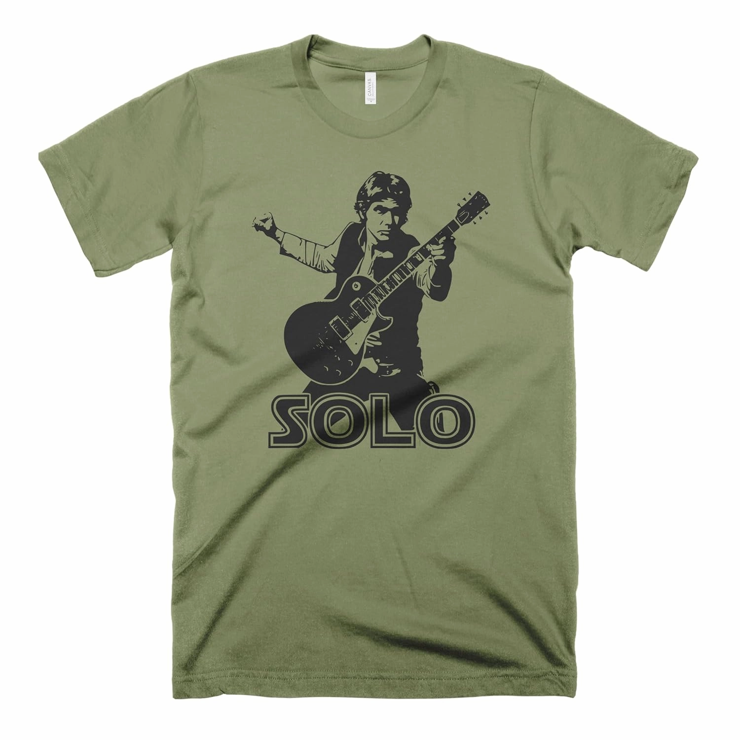 Han Solo Guitar T-Shirt Funny Guitarist Gift Mens Music Shirts Band Graphic Tee Vintage 80s Rock n Roll Shirts