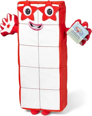 hand2mind Numberblock Ten Playful Pal, Plush Figure Toys, Numbers for Toddlers, Preschool Math Learning Toys, Stuffed Animal Plushies, Counting Blocks, Soft Stuffies, Kids Birthday Gifts