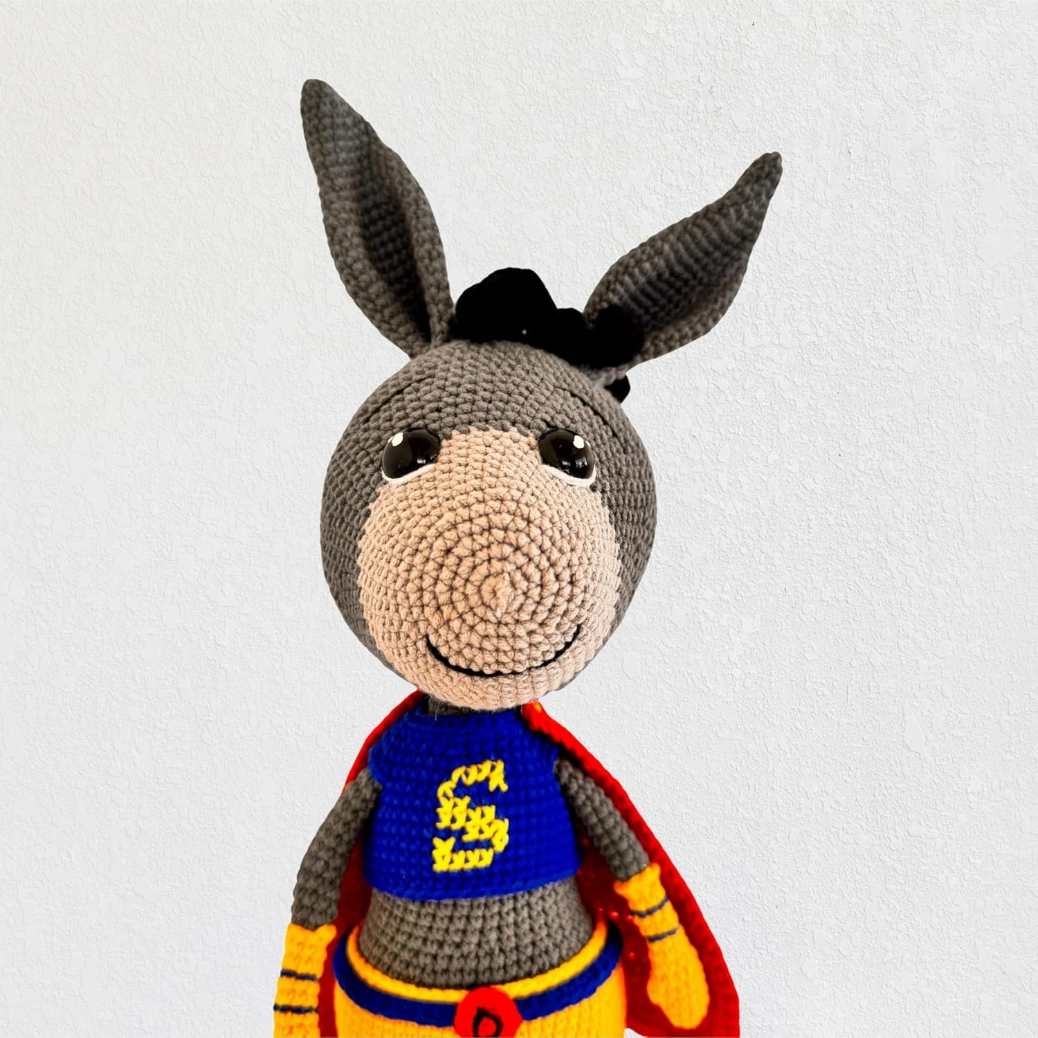 Handmade Crochet Stuffed Animal Collection, Organic Cotton Plush Toys, Eco Friendly Handmade Toys For Babies And Kids, Various Animal Designs, Perfect Gift For Baby Showers And Birthdays (Honey Super Donkey)