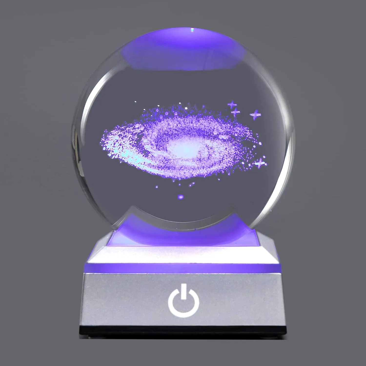 hochance 3D Galaxy Milk Way Crystal Ball Nightlight Multicolor Decolamp for Science Astronomy Space, for Boyfriends Husband Him,Presents for Fathers Kids Boys Birthday