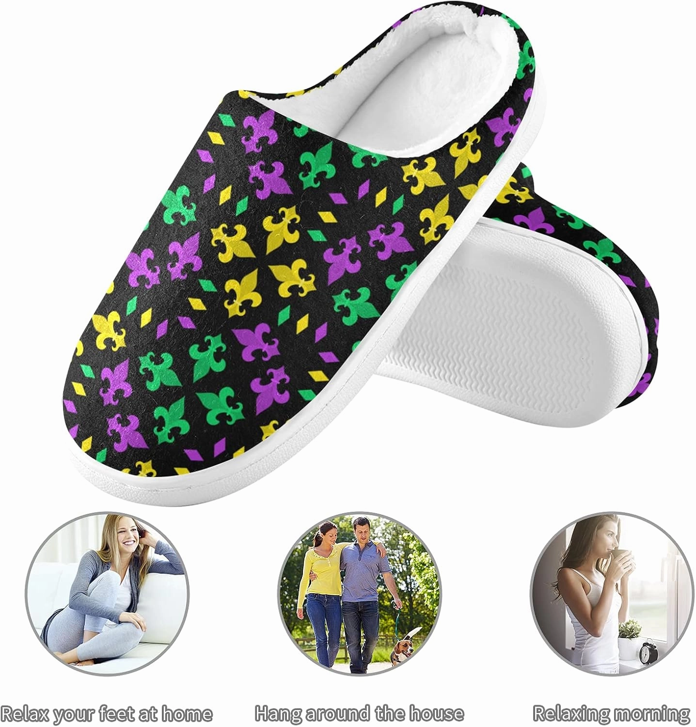 House Slippers Non Slip Home Slippers Casual Shoes Bedroom Travel for Men Women