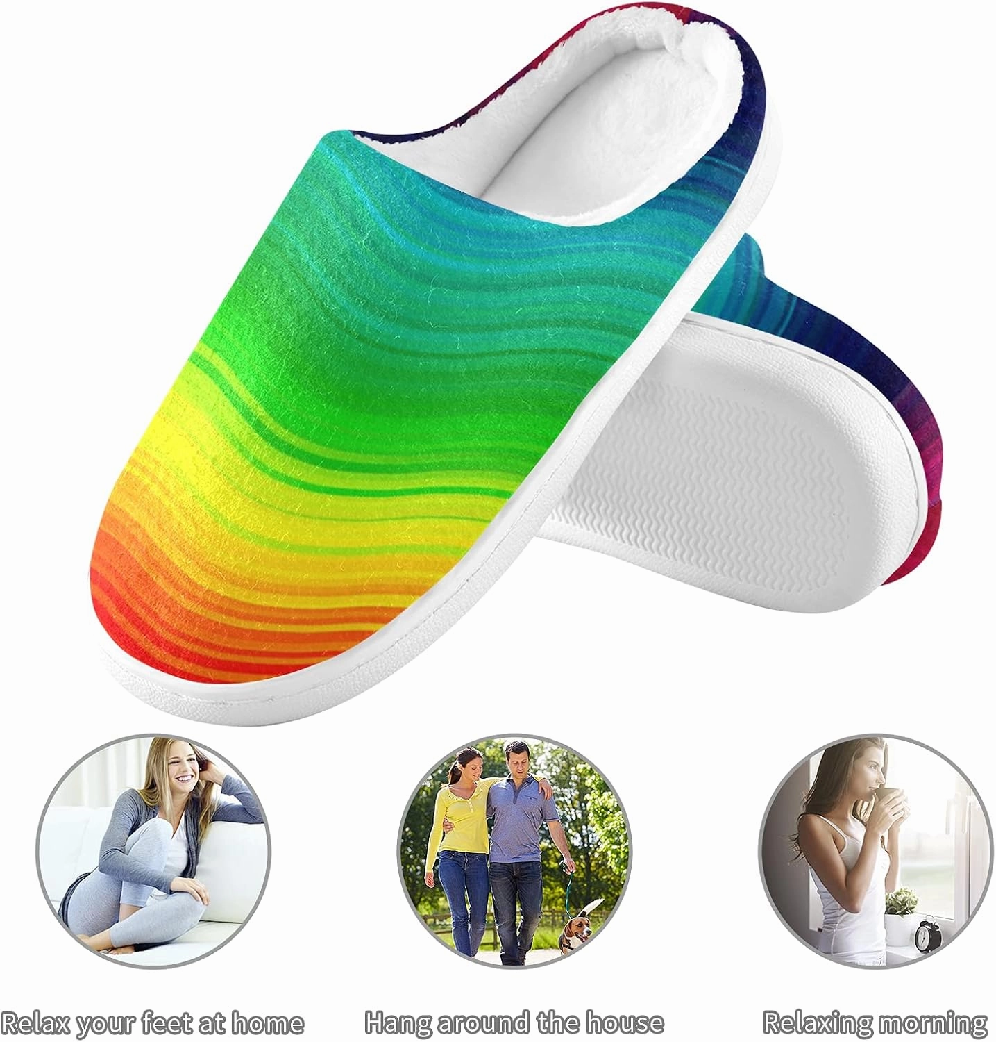 House Slippers Non Slip Home Slippers Casual Shoes Bedroom Travel for Men Women