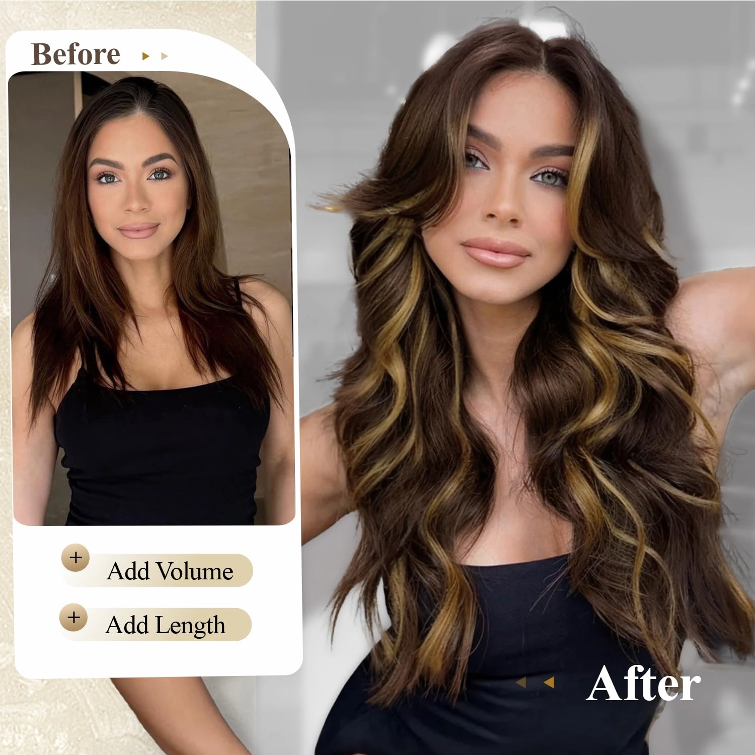 Human Hair Extensions T4/27 Highlight Honey Blonde Remy Human Hair Extensions with Holes Invisible PU Tape in Hair Extension Glueless Hair Extension for Women (35g 4Pcs,16 Inch)